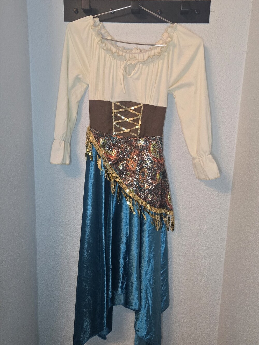 Seasons Girls Fortune Teller Costume, Size Large (Missing Headscarf)